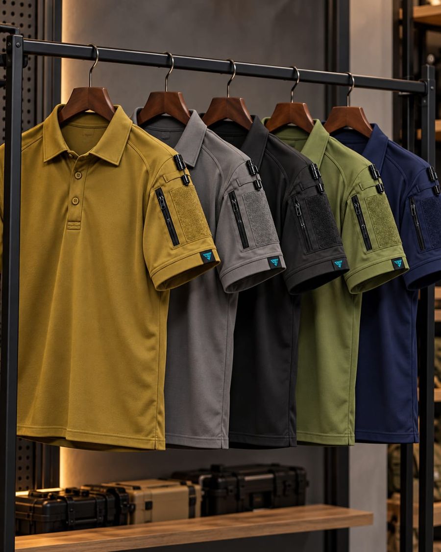 Tactical polos in five colours