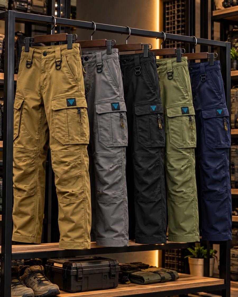 Tactical cargo trousers in five colours